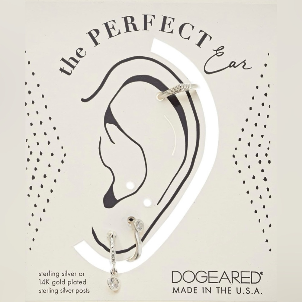 BNIB Dogeared The Perfect Ear 3PC Set
